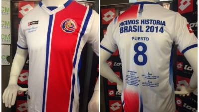 Uniforme conmemorativo de la Selección de Costa Rica.