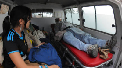 Doce heridos fueron trasladados al hospital Escuela en ambulancias de la Cruz Roja