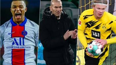 Zidane se pronunció sobre Kylian Mbappé y Erling Haaland.
