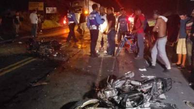 El fatal incidente se reportó cuando dos motocicletas impactaron de frente.