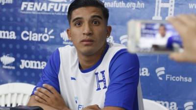 Michaell Chirinos es una de las esperanzas de gol en la selección de Honduras. Foto Edwin Romero.