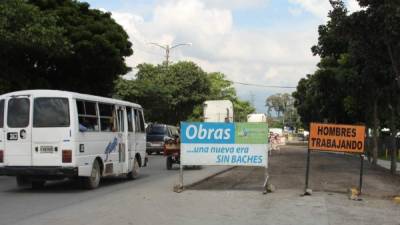 Actualmente los sampedranos deben tener paciencia porque los trabajos generan congestionamiento en ese corredor.