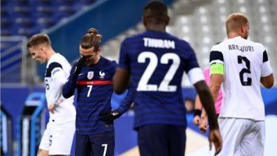 Antoine Griezmann entró en el segundo tiempo y no pudo ayudar a Francia a evitar la derrota. Foto AFP