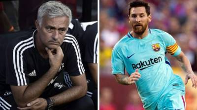 José Mourinho se saludó con Messi previo y después del partido.