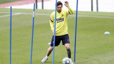 Barcelona de la mano de Lionel Messi son líderes de la Liga de España. Foto AFP.