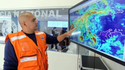Pedro Barahona, jefe de Operaciones de Copeco, explicó que las fuertes lluvias van a continuar este fin de semana.