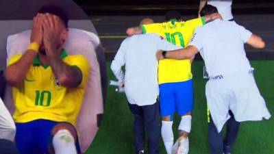 Neymar salió lesionado ante Qatar y entre lágrimas.