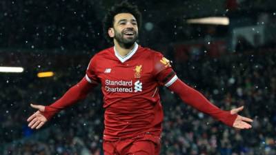 Mohamed Salah destrozó al Watford con cuatro goles y una asistencia para liderar la goleada del Liverpool. Foto AFP