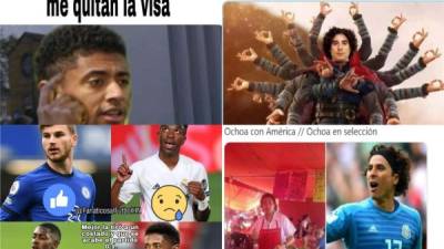 El hondureño Antony Choco Lozano y el mexicano Guillermo Ochoa son protagonistas en las redes sociales con ingeniosos memes luego de las semifinales de la Liga de Naciones.