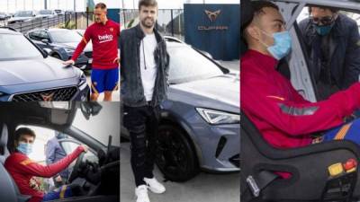 La plantilla del FC Barcelona recibió este día espectacular vehículos por parte de la marca CUPRA, patrocinador oficial de automoción y movilidad del club azulgrana.