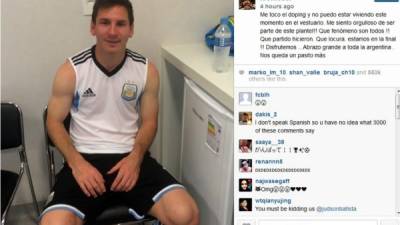 El mensaje que colgó Messi en su cuenta de Instagram.