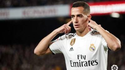 Lucas Vázquez celebrando su gol contra el Barcelona. Foto LaLiga.es