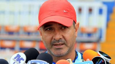 Diego Vázquez, entrenador del Motagua. Foto Ronald Aceituno