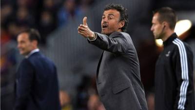 Luis Enrique durante el partido de vuelta contra la Juventus. Foto AFP