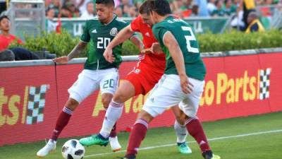 México tuvo posesión de la pelota en la mayor parte del tiempo pero careció de puntería. FOTO AFP/ Frederic J. BROWN