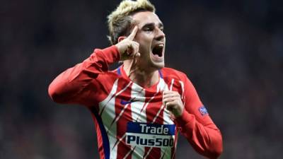 Así celebró Antoine Griezmann su golazo marcado a la Roma. Foto AFP