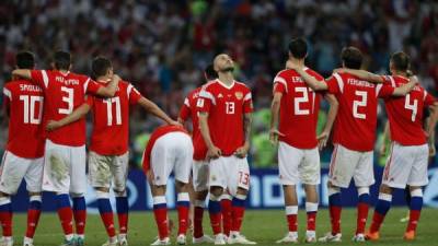 La Selección de Rusia quedó eliminada en los penales ante Croacia en cuartos de final del Mundial 2018. Foto AFP