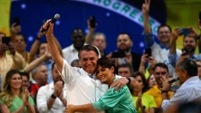 La primera dama de Brasil, Michelle Bolsonaro, acompañó a su esposo durante la campaña electoral.