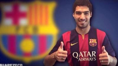 Fotografía cedida por el FC Barcelona tras hacer pública hoy la contratación del delantero uruguayo Luis Suárez para las cinco próximas temporadas, un acuerdo que está pendiente de la revisión médica a la que el jugador se someterá la semana que viene. EFE