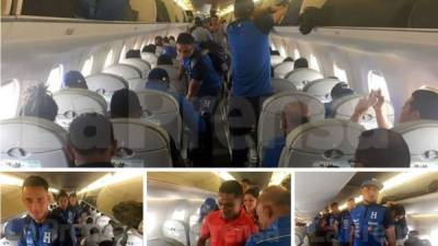 Los jugadores de la Selección de Honduras hicieron del vuelo que los trasladó de San Pedro Sula a México una verdadera fiesta, llena de entusiasmo y compañerismo. Mira las mejores fotos desde el avión.