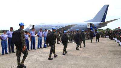 Los soldados hondureños estarán seis meses en Haití.