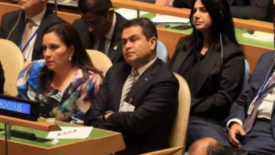 Presidente Juan Orlando Hernández en el discurso del Papa.