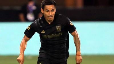 Andy Najar en su primer partido con la camiseta de Los Angeles FC en la MLS. Foto AFP