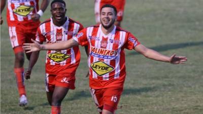 Michael Osorio celebrando su golazo contra el Olimpia.