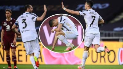 La Juventus empató 2-2 contra el Torino gracias a un gol salvador de Cristiano Ronaldo. Foto AFP