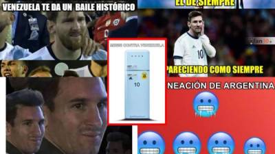Messi volvió a la selección argentina ocho meses después, pero la albiceleste perdió ante Venezuela y le llovieron memes al jugador del Barcelona. Acá los mejores.