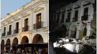 El edificio de la Presidencia Municipal de Juchitan en Oaxaca fue destruido por el terremoto del jueves.