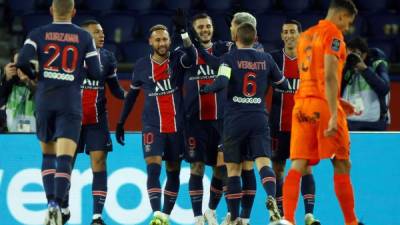 El PSG superó por goleada al Montpellier en la Liga francesa.