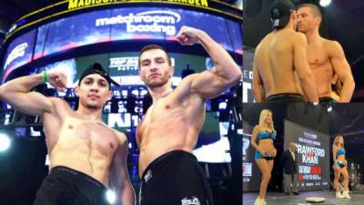 El pesaje previo a la pelea del hondureño Teófimo López contra el finlandés Edis Tatli tuvo un momento caliente en el mítico Madison Square Garden de Nueva York.