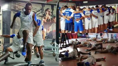 La Selección de Honduras tuvo una mañana de mucho trabajo de gimnasio continuando con la preparación para el partido amistoso contra Ecuador el martes 26 de marzo. Fotos @FenafuthOrg