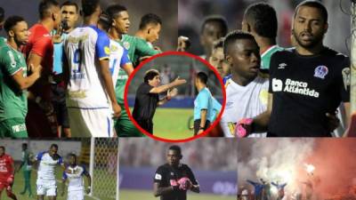 Las imágenes que dejó la goleada del Olimpia 3-0 sobre Marathón, un clásico que acabó en bronca en el estadio Nacional.