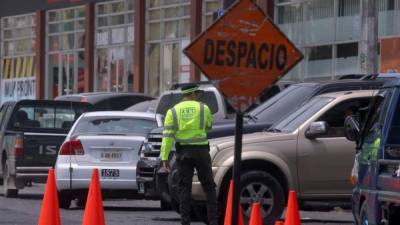 Hay congestionamiento por las obras.