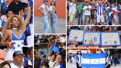 Las imágenes del tremendo ambiente en el estadio BBVA Compass de Houston en el partido de la Selección de Honduras contra Qatar en la tercera jornada del Grupo D de la Copa Oro 2021. Fotos Annie Lagos y Karla López