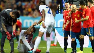 España le pasó por encima 5-0 a Costa Rica en partido amistoso. Foto AFP