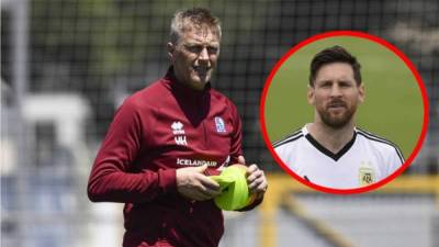 Heimir Hallgrímsson habló de Messi y su debut ante Argentina. Foto AFP