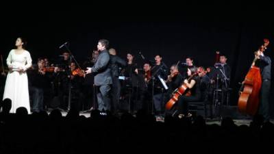 La Orquesta Filarmónica de San Pedro Sula se encargó de poner en escena esa magnífica historia de amor.