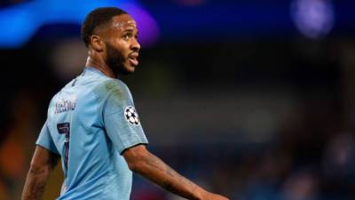 EPA8634. MANCHESTER (REINO UNIDO), 07/11/2018.- Raheem Sterling del Manchester City, reacciona durante el partido de Liga de Campeones de la UEFA entre el Manchester City y el Shakhtar Donetsk disputado hoy, miércoles 7 de noviembre de 2018, en el estadio Etihad de Manchester (R.Unido). EFE/Peter Powell