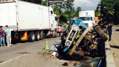 En el accidente vial perecieron Claudio Enrique Yamce y su hijo Enrique José.