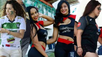 Las chicas que engalanaron la jornada de los partidos de ida del repechaje a las semifinales del Torneo Clausura 2019 de la Liga Nacional de Honduras.