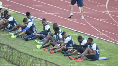 La plantilla de la selección de Honduras siguió con su preparación en el estadio Olímpico de San Pedro Sula.