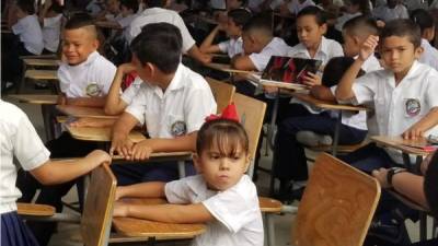 Con entusiasmo los pequeños inician su jornada escolar hoy en toda Honduras.