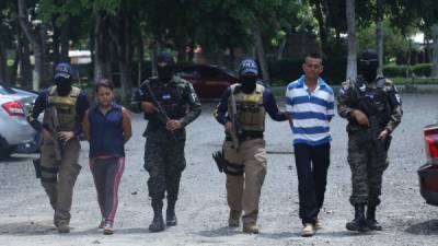 Óscar Interiano y Brenda Mejía fueron capturados ayer.