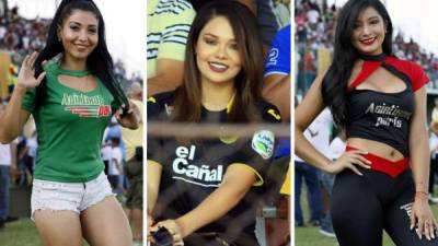 Hermosas chicas han adornado los partidos de la jornada 11 del Torneo Apertura 2018 de la Liga Nacional del fútbol hondureño.