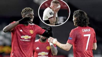 Manchester United roza la final de Europa League tras golear a la Roma. Foto EFE