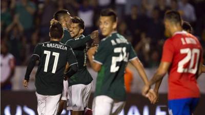 México remontó a Costa Rica en dos ocasiones y terminó ganando el partido amistoso en Monterrey. Foto @miseleccionmx