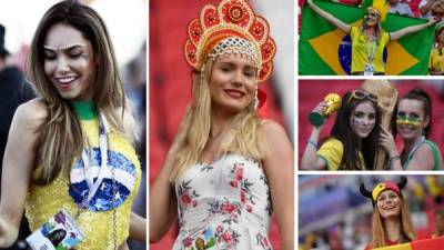 Las hermosas aficionadas de Brasil y Bélgica que embellecen el partido de cuartos de final del Mundial de Rusia 2018.